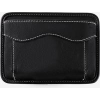 SHINING HOUSE Organiseur Latéral pour Siège de Voiture, Mini Organiseur en Cuir, Pochette Latérale de Rangement pour Auto, pour Organiser Documents, Dossiers, Téléphone, Clés, Monnaie (Noir)