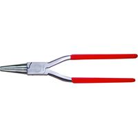 Stubai – Pince ronde à charnière emboutie inox 240 mm – Pointes trempées 45 mm pour précision – Transmission de levier optimale pour travaux intensifs