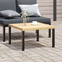 Table basse de jardin noir 65x65x40 aluminium
