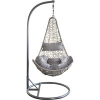 Dondolo sospeso a goccia da giardino in acciaio e poliestere Drop - Grey