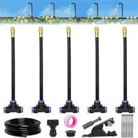 360° Curved Garden Automatic Irrigation System, Garden Irrigation Kit, Adjustable Nozzle, Automatic Watering for Garden, Garden Irrigation System for Outdoor Garden, Yard, Lawn (5M)