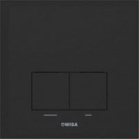 Wisa Delos Plaque de commande WC DF aluminium 16x16cm Noir mat