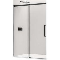 Nischendusche Bernstein DX906 FLEX Schiebetür Soft-Close 8mm Nano Echtglas Schwarz matt 110cm
