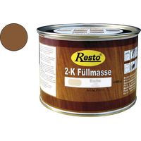 Resto 2K Füllmasse 500g Nussbaum, 2K Spachtel, Holzkitt, Holzspachtel auf Polyesterbasis, schnell trocknend, beizbar, überstreichbar