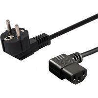 Netzanschlussleitung SAVIO Schuko (M) gewinkelt - IEC C13 1,2 m CL-115