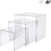 Ensemble de 3 tables basses en plexiglas transparent Trix - Transparent