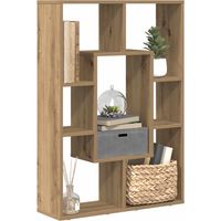 Vidaxl – Bibliothèque contemporaine en bois d'ingénierie 63x20x90 cm – Résistante à l'humidité – Rangement flexible – Design géométrique