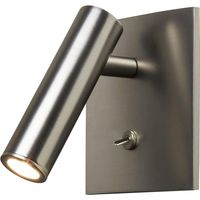 AMXCNOY Lampe de lecture murale LED 3 W avec faisceau directionnel et mise au point réglable, finition nickel sable