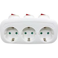 Adapter für europäische Stecker, Wandsteckdosenleiste – 3-Port-Steckdosenleiste, internationaler Konverter zum Laden Ihrer Geräte im Wohnzimmer, in der Küche, im Schlafzimmer, zu Hause, im Urlaub oder