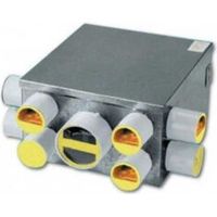 Unelvent – Caisson de répartition VMC auto 8 piquages sanitaires 1 piquage cuisine – 3 vitesses – Réseaux à fortes pertes de charge – 603008