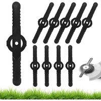 Jeu de 60 lames de rechange en plastique noir pour coupe-bordures, lames en plastique de 14 cm pour coupe-bordures, lames en plastique pour coupe-bordures, lames en plastique pour coupe-bordures avec