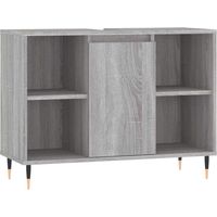 vidaXL Mobile da Bagno Grigio Sonoma 80x33x60 cm in Legno