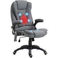 Vinsetto Office Chair w/ Heating Massage Points Relaxing Reclining Dark Grey