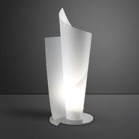 Tischlampe aus Polilux VELA Bianca Durchmesser 19 x h50 cm