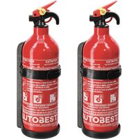 Lot de 2 extincteurs 1kg à poudre classe ABC - AUTOBEST
