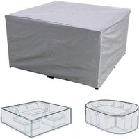 Silver coated garden furniture cover, 215x135x75 cm, waterproof UV dustproof heavy duty cover