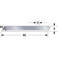 Tajima Ersatzklingen für Cutter 9 mm Klinge 50 Klingen für Pappe/Leder