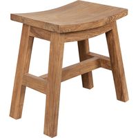 deVries Hocker ""MAIRA"" aus Teakholz gebogene Sitzfläche Größe 50 x 45 x 33 cm