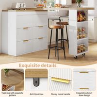 Table basse avec 6 tiroirs. Meuble de cuisine avec mécanisme de verrouillage. Table multifonctionnelle qui peut être tournée à 360°. Table pour les repas