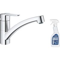 Robinet de cuisine bec bas GROHE Start Eco Quickfix + nettoyant GrohClean