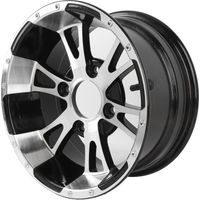 Pyhodi 12 Pouces 25x8-12 26/9-12 Rim de Roues, ATV GO Kart Wheel Rim Aluminium Alloy 4 Trous Capacité de Charge Forte pour ATV GO CART