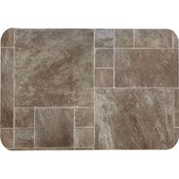 Zerbino 3D, tappeto in VINILE antiusura, inassorbente, antiscivolo-gress nocciola 50x110