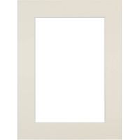 Passe-partout blanc cassé 24x30 cm ouverture 15x20 cm, en carton - fabriqué en France