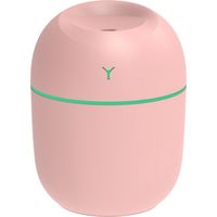 220mL Mist Humidifier with Night Light Portable Desk Quiet Cool USB Humidifier Waterless Auto-Off Hu-Pink
