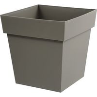 Pot toscane carre 38 litres - 13627 br t col taupe