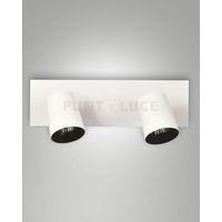 MODO SPOT BIANCO 2 LUCI ALLUMINIO SPAZZOLATO ORIENTABILE ATTACCO GU10 IP20