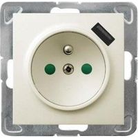 Ospel Impresja GP-1YZPUSB m 27 presa écru USB 2,1 A