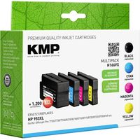 KMP Encre remplace HP 953XL compatible pack bundle noir, cyan, magenta, jaune H166VX 1747,4005
