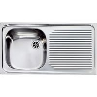 CM 011011DCSSX Aurora Lavello da incasso 1 vasca gocciolatoio sinistra 79x42 cm acciaio inox colore Inox