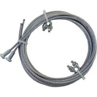 Fune Cavo Corda Acciaio Zincato gancio a T 4 mm a 133 fili completa di redance – lung. 3,0 m