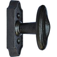 Bouton de fenêtre N°6 sur rosette N°1 - FONDERIE ROLLINGER Noir