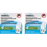 Lot de 8 cartouches de gaz butane pour diffuseur antimoustiques – Protection 20 m² – Inodore – Jusqu'à 12H de protection – THBUTANE4X2 – Thermacell