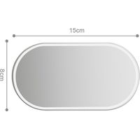 Miroir Auto-adhésif - Acier Inoxydable - Universel Voiture et Intérieur - Forme Ovale - 1 Pièce