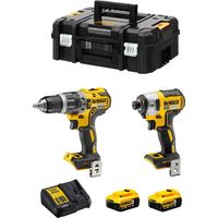 Pack Perceuse + Visseuse à chocs DEWALT DCK266P2T - 18V - 2 batteries 5Ah - Chargeur - Coffret Tstak