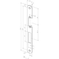 Têtière de gâches à larder 370 HZ fixe zingué droite - EFF EFF - 6370405