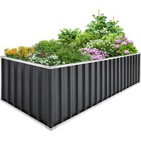 KINGBIRD Carré potager sans fond, 258x90x60cm, vert foncé