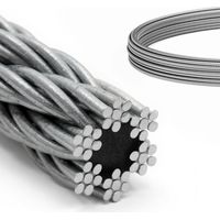 DQ-PP Stahlseil verzinkt 6x7 Ø2 mm 5 m
