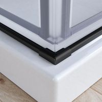 95 cm Schwallschutzleiste Duschwasserstop Alu Schwallschutzprofil Schwallschutzleiste für Dusche, Schwarz