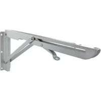 Escuadra abatible autoblocante, H.130xAn.300mm en acero blanco.