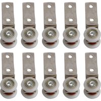 Metall-Rohrbogen 6,5 x 1,9 cm – Rollenblock mit 2 Kunststoffrollen – Tragkraft bis 40 kg für Schiebetüren