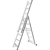 Escalera multiusos de aluminio modelo básico 3 x 6 peldaños