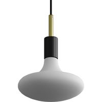 creative cables - Lampada a sospensione Made in Italy completa di cavo tessile, finiture in metallo e serracavo da 7cm