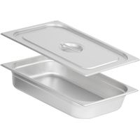 Mahlzeit Recipiente GN 1/1, tapa Altura 100 mm Disponibles en varios tamaños, acero inoxidable