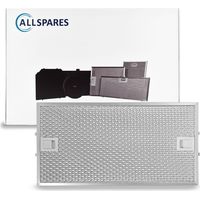 Filtro metallico AllSpares per cappe aspiranti compatibili con Bosch, Siemens e Neff 00434107/434107 (208x403x8mm)