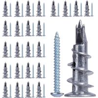 20 Pièces Cheville Placo, Durable Cheville Beton, Forte Capacité de Charge Vis Placo, Cheville Carreau de Platre en Métal, Pour Fixation Dans Pierre, Brique, Béton, Plaques Plâtre