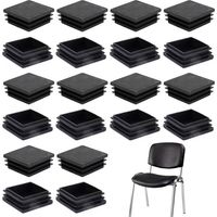 20pcs Bouchons à Lamelles Carré 40x40 30x30 35x35mm pour Tube Carre, Bouchon Plastique Carre, Embout Tube Carré, Capuchon Plastique Carre, Bouchon Tube Carré (20, 35x35)